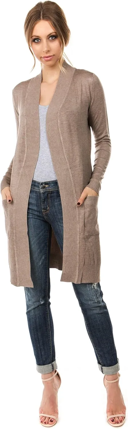 Women's Long Sleeve Sweater Duster Cardigan