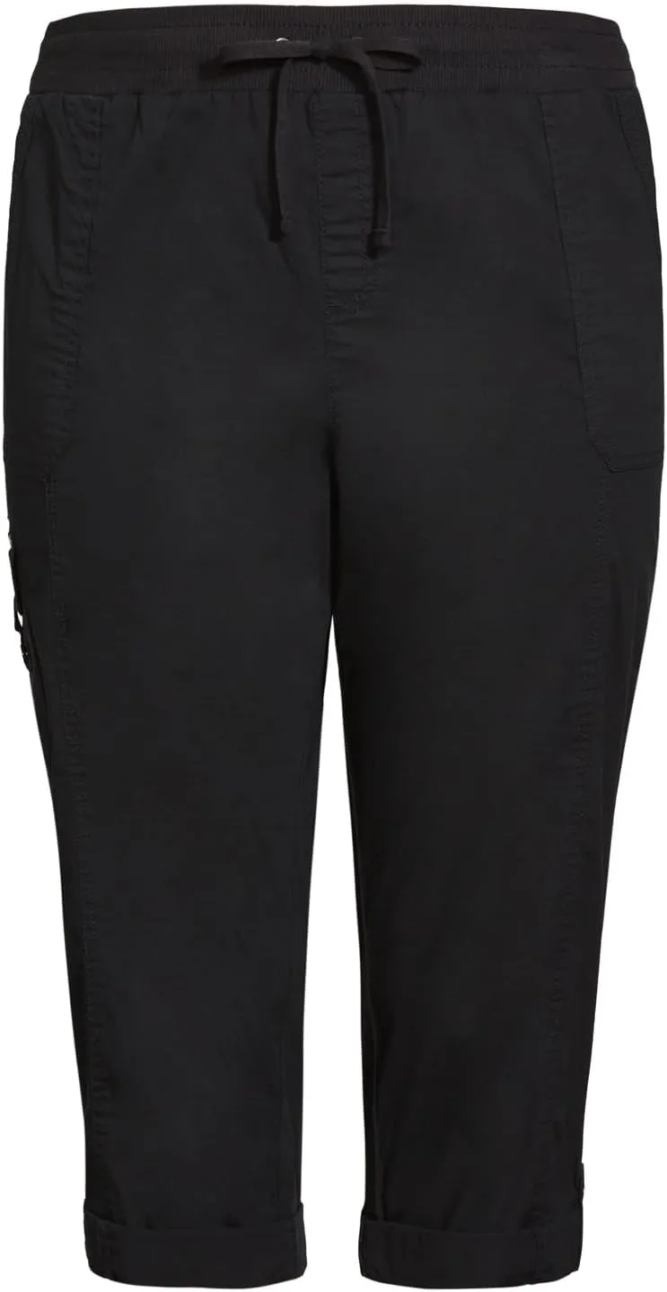 Women's Plus Size Cotton Roll Up Capri