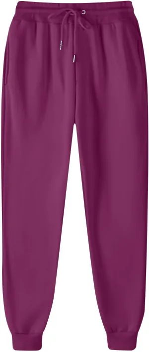 Womens Sweatpants with Pockets Drawstring Joggers Soft Lounge Athletic Yoga Pants with Pockets Track Cuff Trousers 3XL
