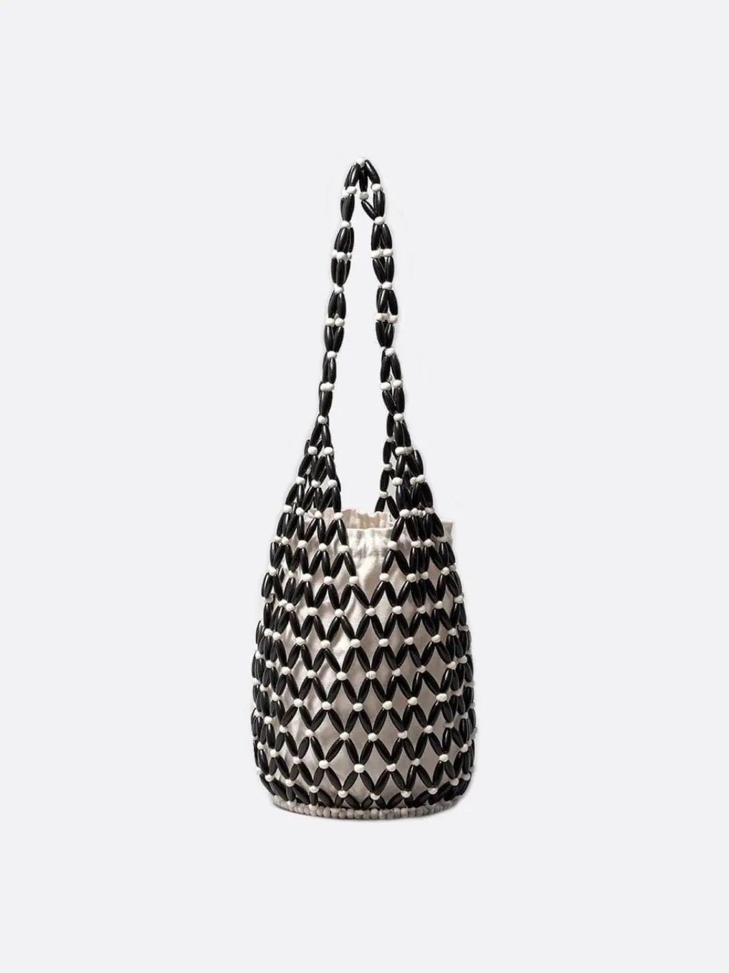 Wooden bead bag
