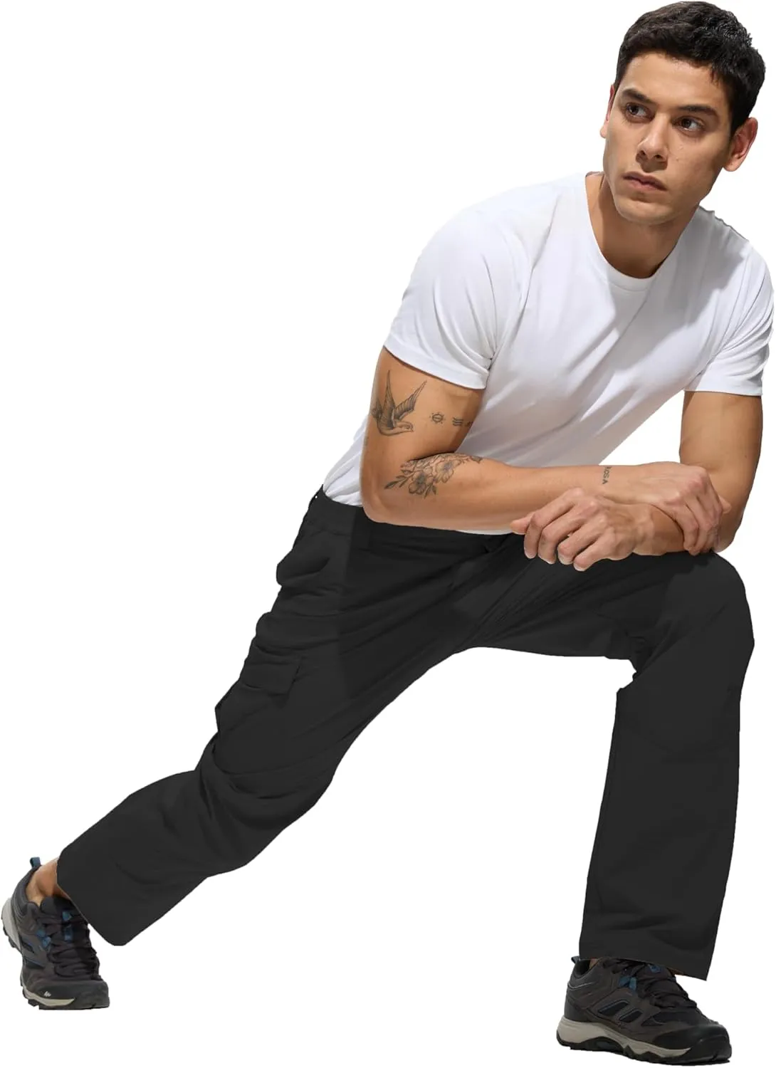 Work Pants for Men Waterproof Lightweight Quick Dry Travel Fishing Camping Men Hiking Cargo Pants Outdoor 6 Pockets