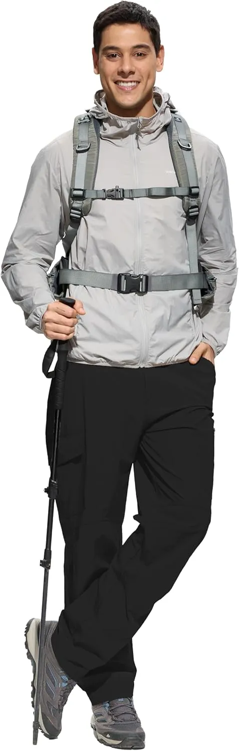 Work Pants for Men Waterproof Lightweight Quick Dry Travel Fishing Camping Men Hiking Cargo Pants Outdoor 6 Pockets
