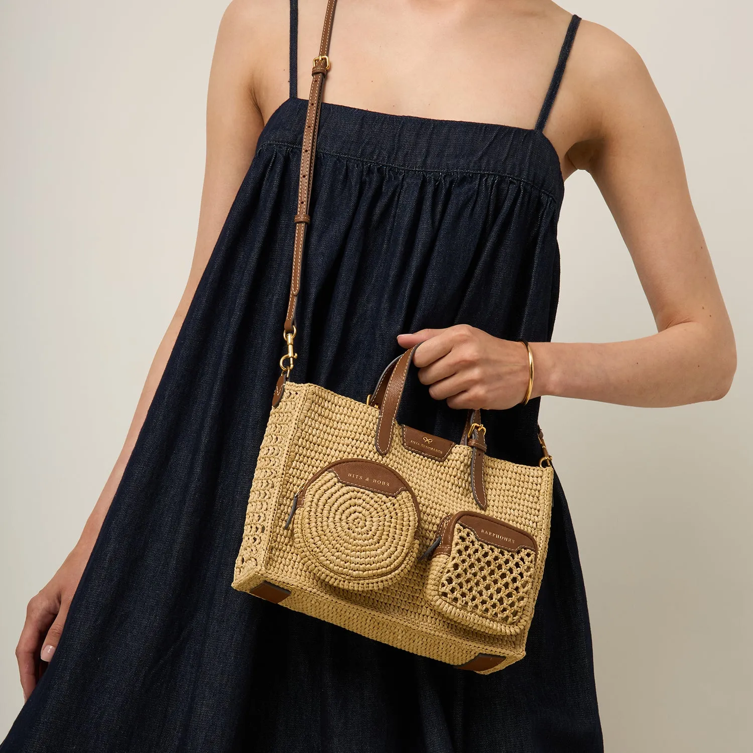 X/S Raffia Holiday Cross-body Tote