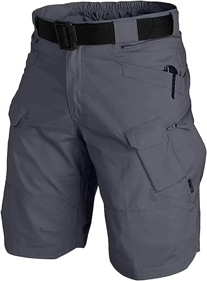 YAXHWIV Mens Tactical Shorts 11" Waterproof Hiking Fishing Breathable Quick Dry Cargo Short Shorts Regular(NO Belt)