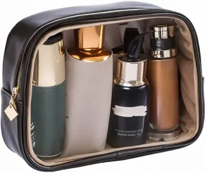 YDR Clear Cosmetics Bag,Small Makeup Bag Cute Travel Makeup Bag Tote Bag Travel Essentials Organizers Toiletry Bag for Women