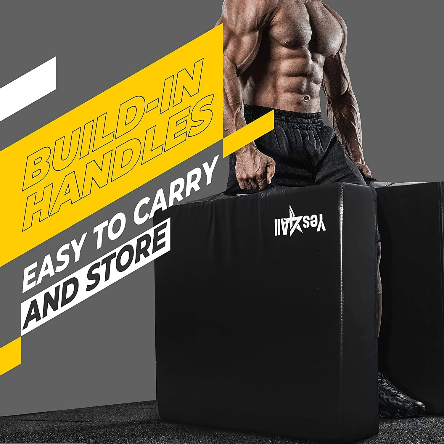 Yes4All Silencer Drop Pads/Weightlifting Drop Pads with PVC Cover & Easy Carry Handles – Sold in PairsVariation Theme