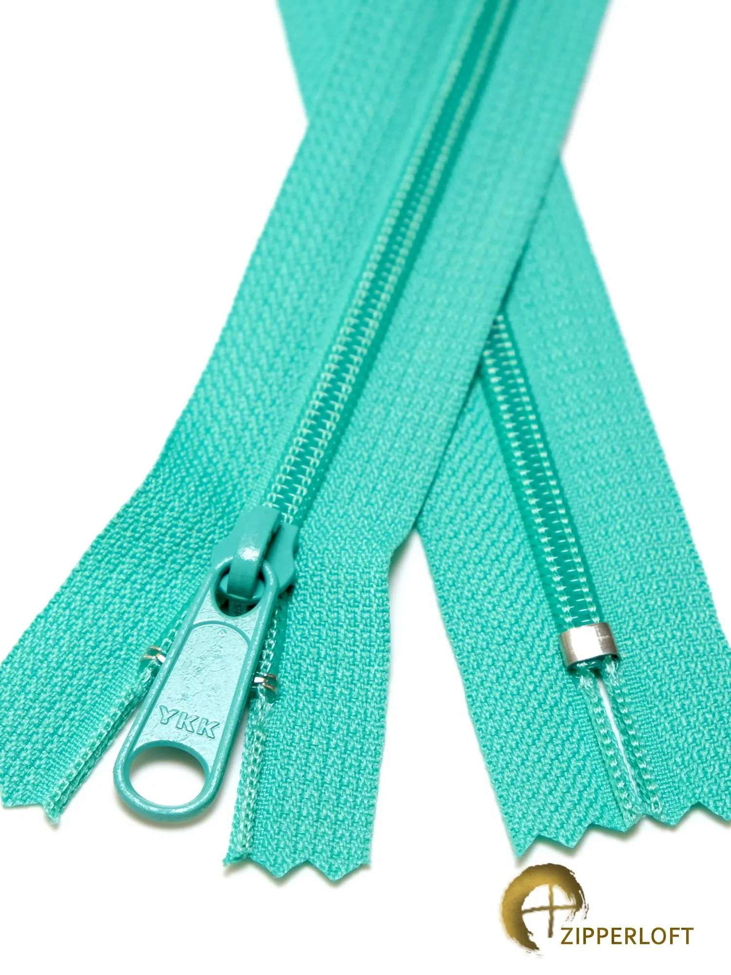 YKK #4.5 Heavy Duty Nylon Coil Purse Zipper (16/20/24") - 049 Light Teal