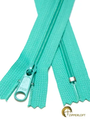 YKK #4.5 Heavy Duty Nylon Coil Purse Zipper (16/20/24") - 049 Light Teal