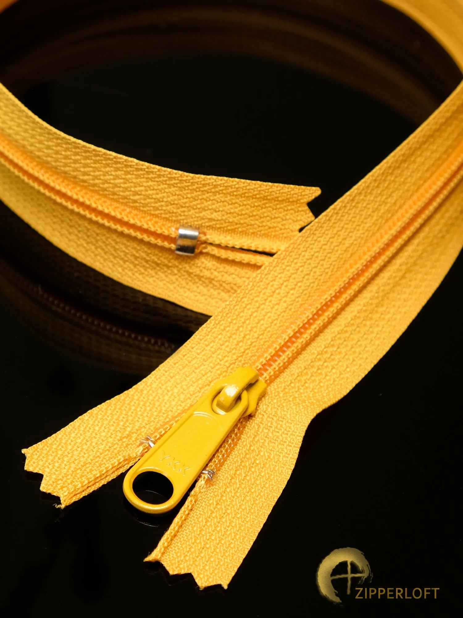YKK #4.5 Heavy Duty Nylon Coil Purse Zipper (16/20/24") - 846 Orangey-Yellow