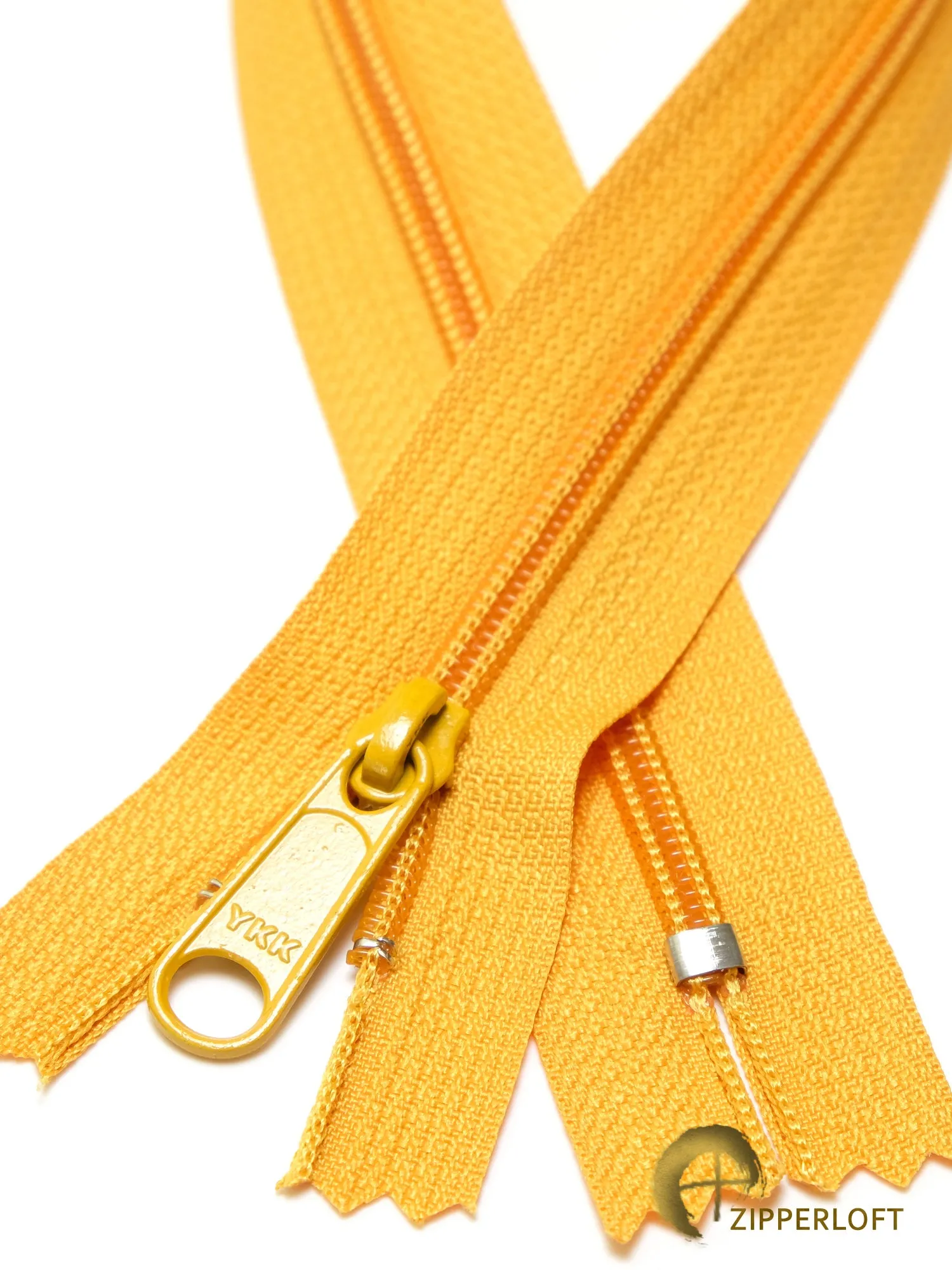 YKK #4.5 Heavy Duty Nylon Coil Purse Zipper (16/20/24") - 846 Orangey-Yellow