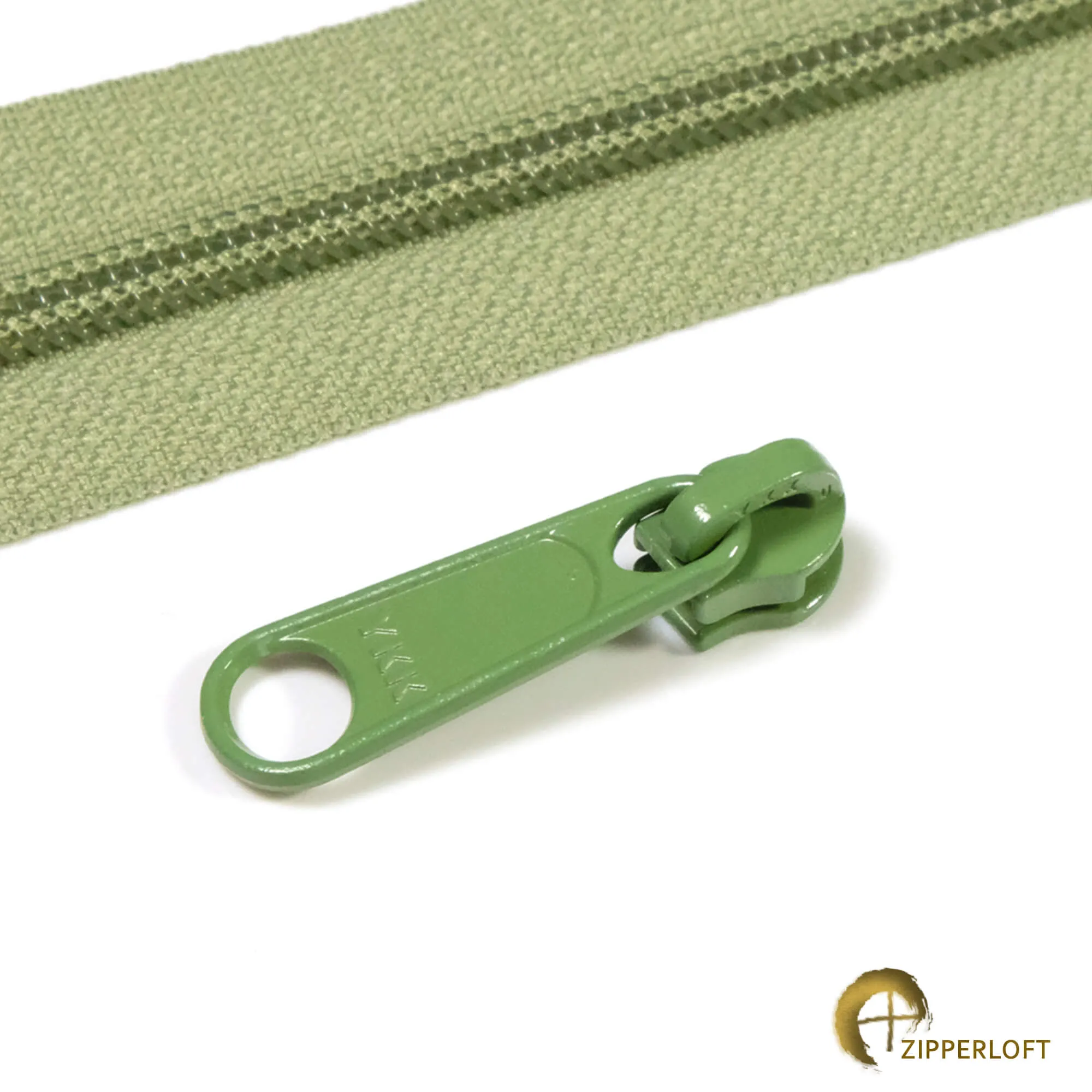 YKK #4.5 Heavy Duty Nylon Coil Purse Zipper (25") - 211 Sage Green