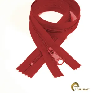 YKK #4.5 Heavy Duty Nylon Coil Purse Zipper (25") - 519 Candy Red