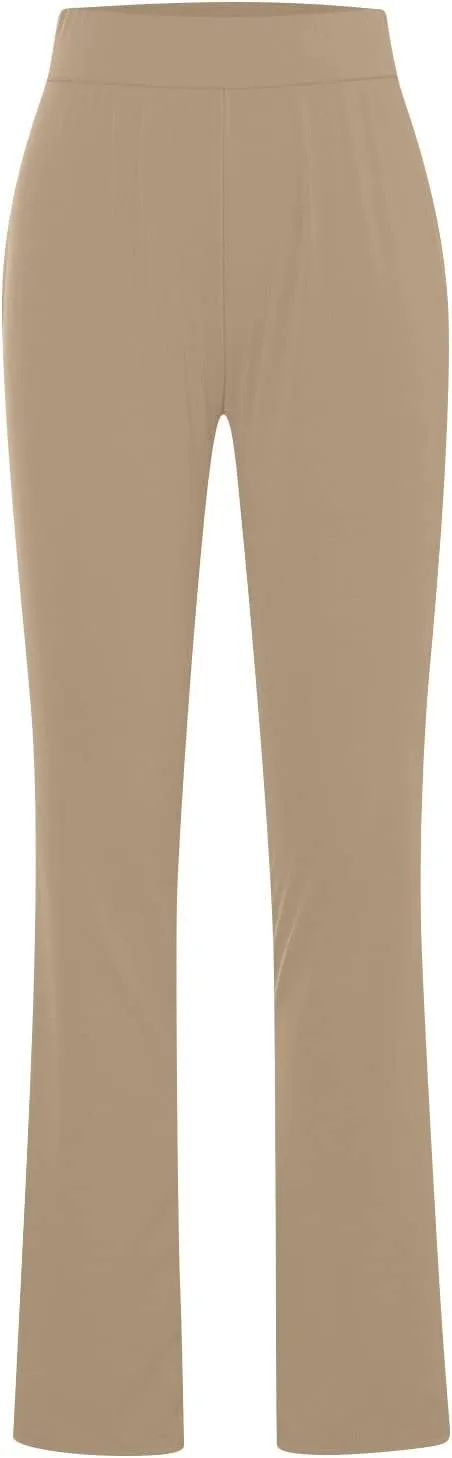 Yoga Flared Pants for Women High Waisted Bootcut Workout Tummy Control Leggings Trendy Stretchy Athletic Trousers