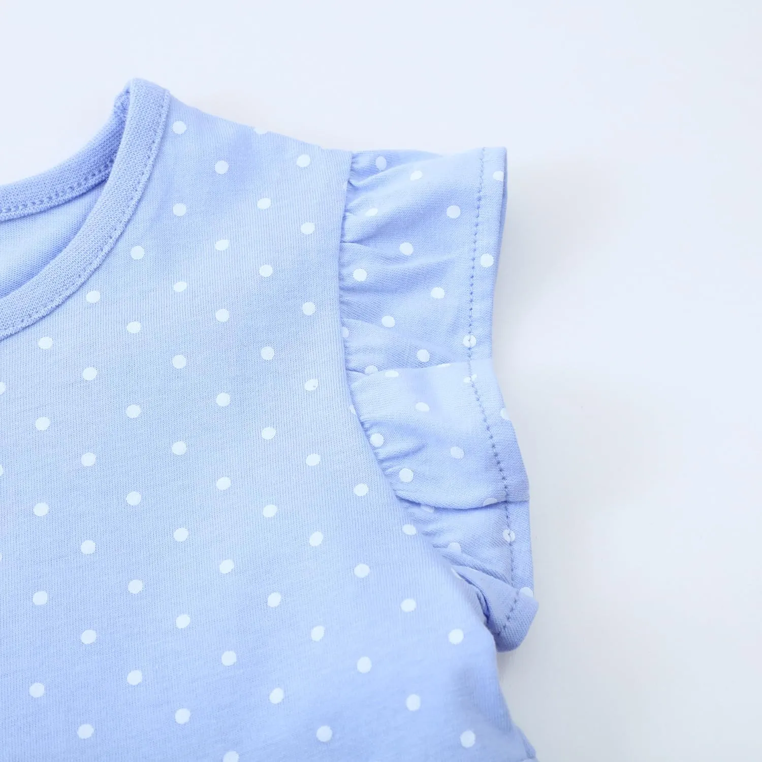 Youlebao Toddler Girls Cotton Embroidery Applique Short Sleeve Casual Dress