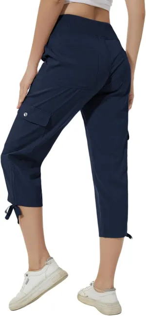 YuKaiChen Women's Capris Hiking Summer Pants Outdoor Athletic Casual with Pockets
