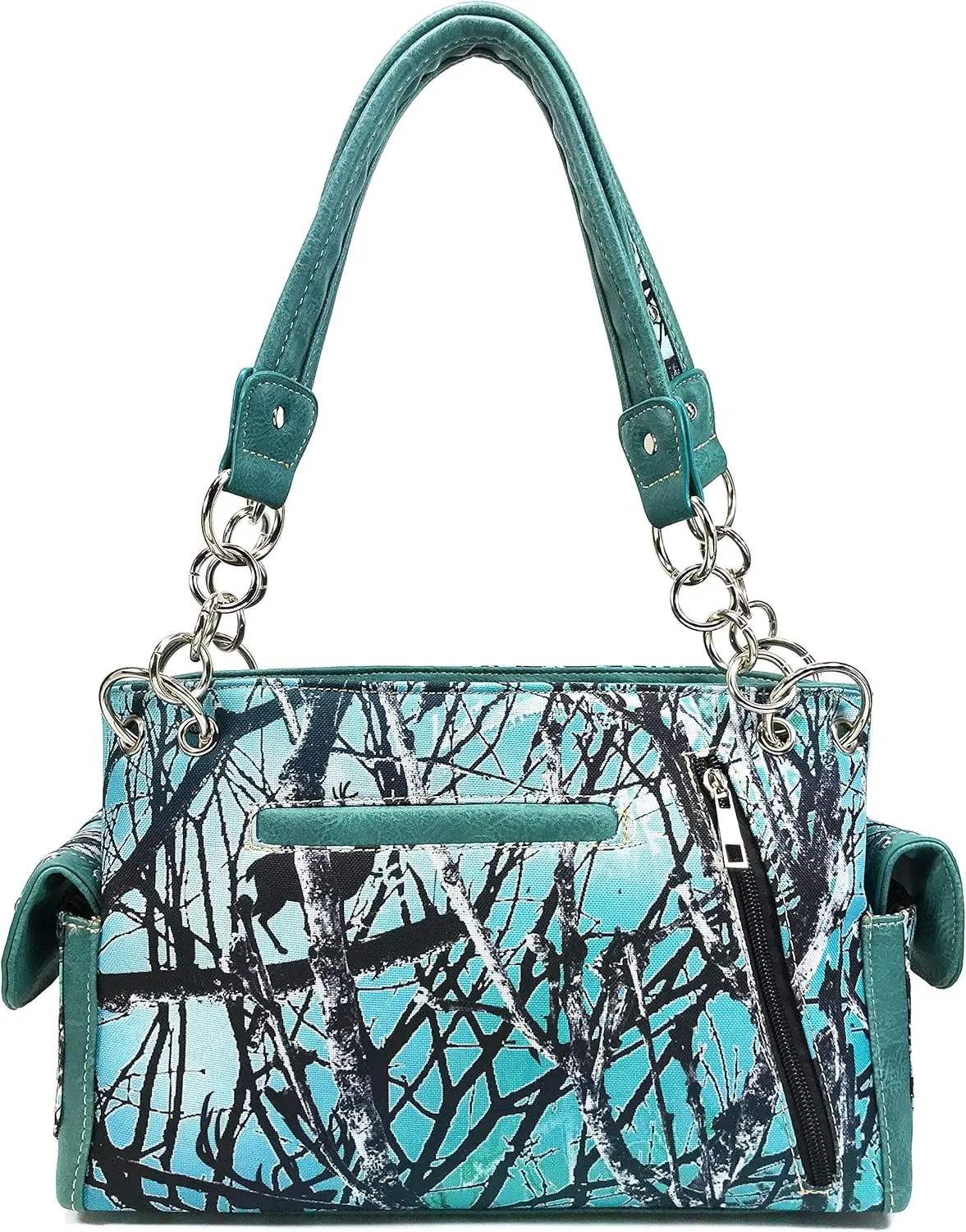 Zelris Camouflage Shine Glow Cross Wings Women Conceal Carry Handbag