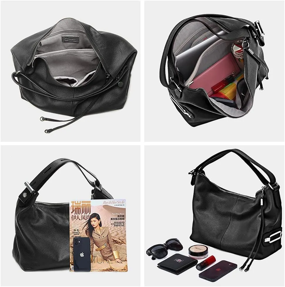 zency 6 Colors Fashion 100% Real Genuine Leather Women Shoulder Bag Handbag Lady Casual Tote