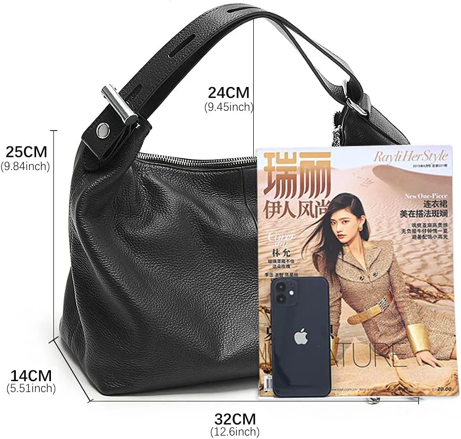 zency 6 Colors Fashion 100% Real Genuine Leather Women Shoulder Bag Handbag Lady Casual Tote